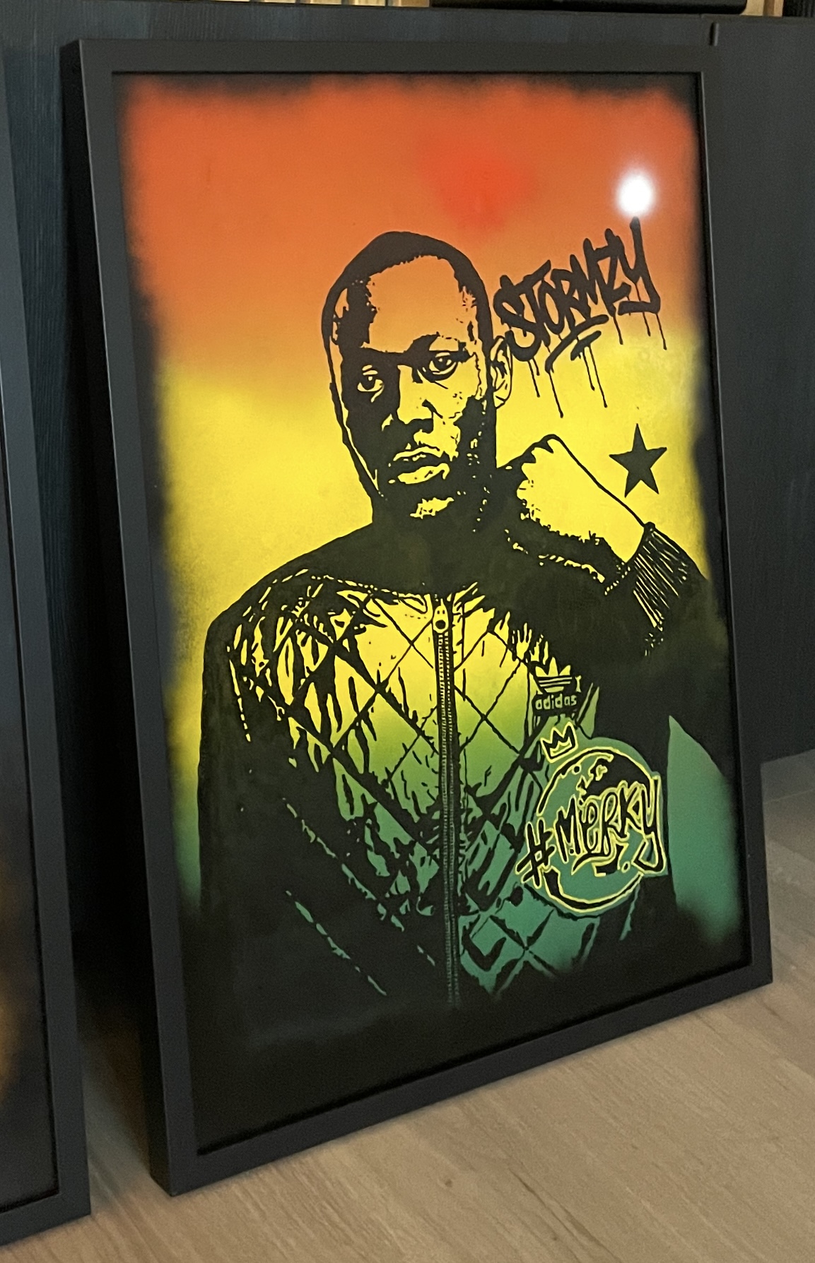 Juli 2025 - Bildet laget til artisten Stormzy under Palmesus Festivalen - Art By Birk