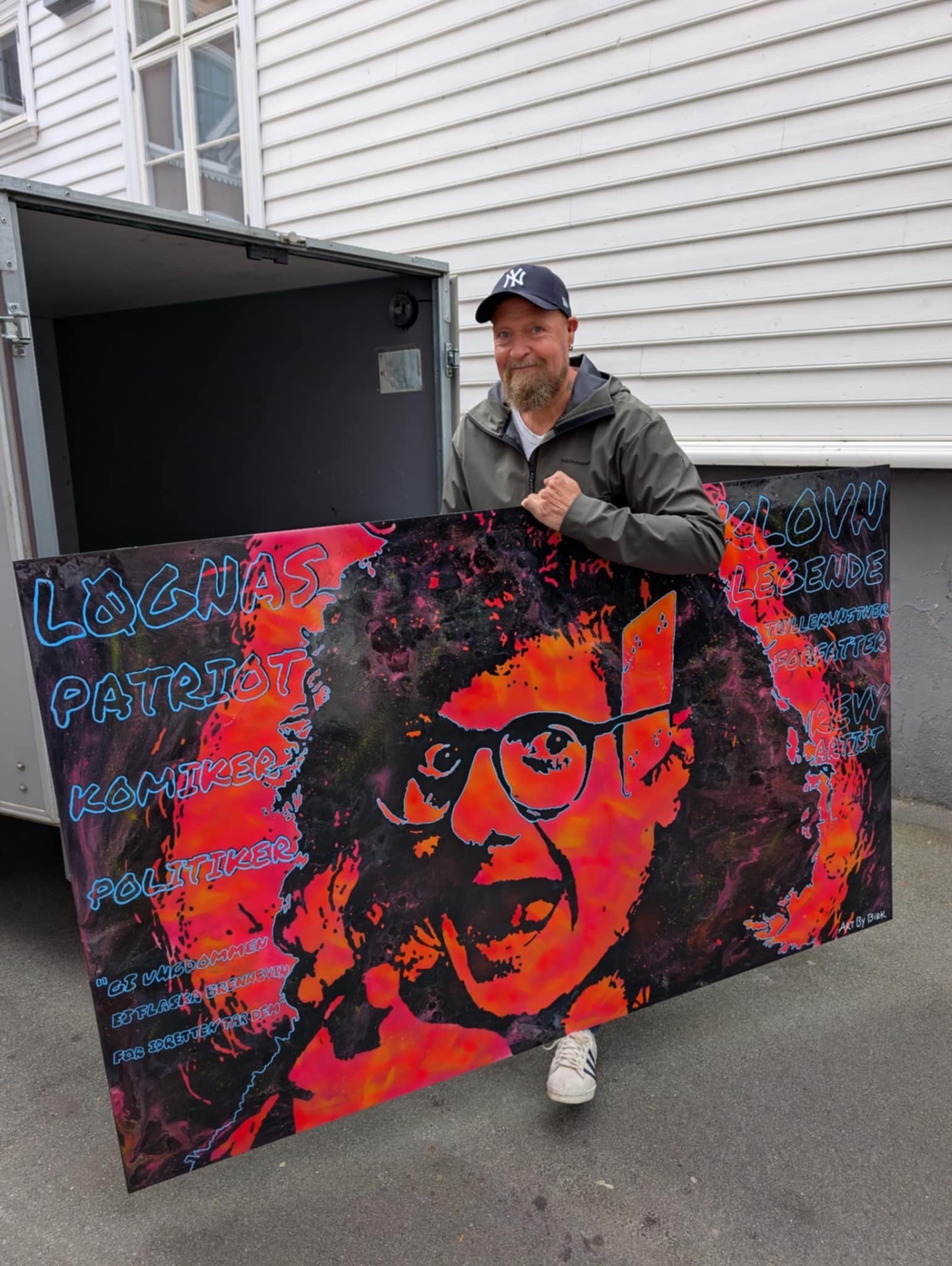 Epoxy‑portrett av Per Inge Torkelsen i sterke Epoxy farger – Dette er 1/1 original kunst av Art by Birk