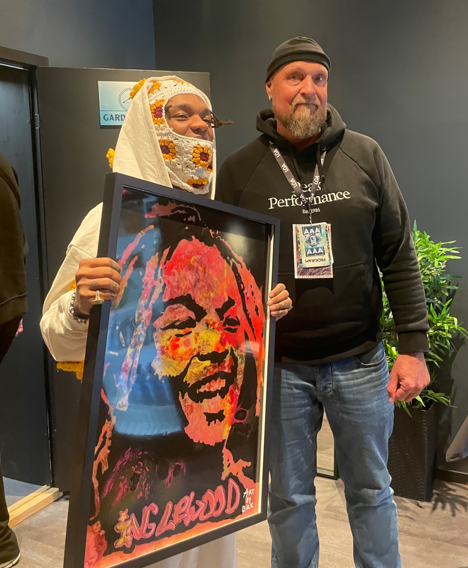 Epoxy‑portrett av Swae Lee i sterke Epoxy farger – Dette er 1/1 original kunst av Art by Birk