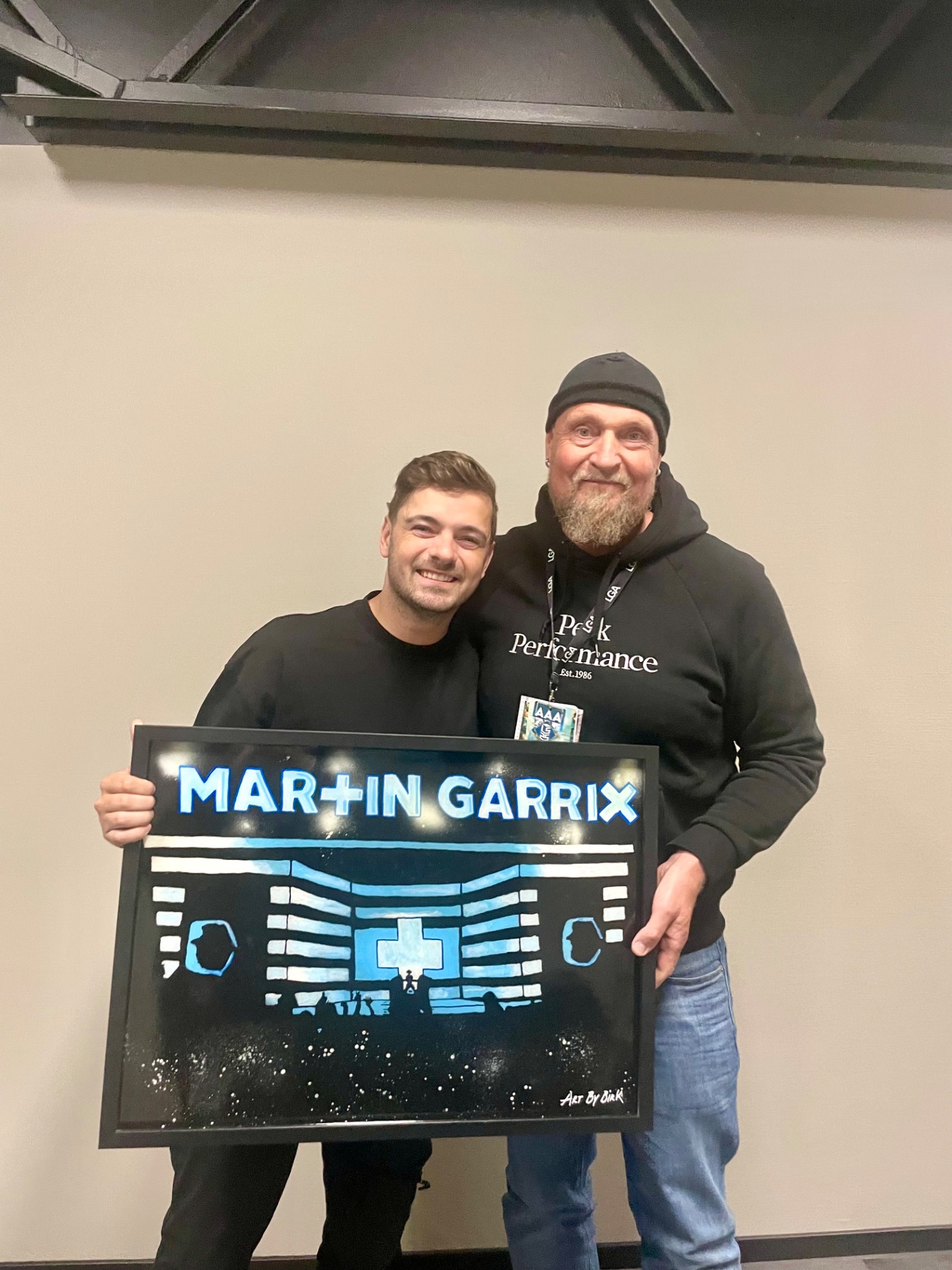 Epoxy‑portrett av Marin Garrix i sort ,hvit og blå Epoxy farger – Dette er 1/1 original kunst av Art by Birk