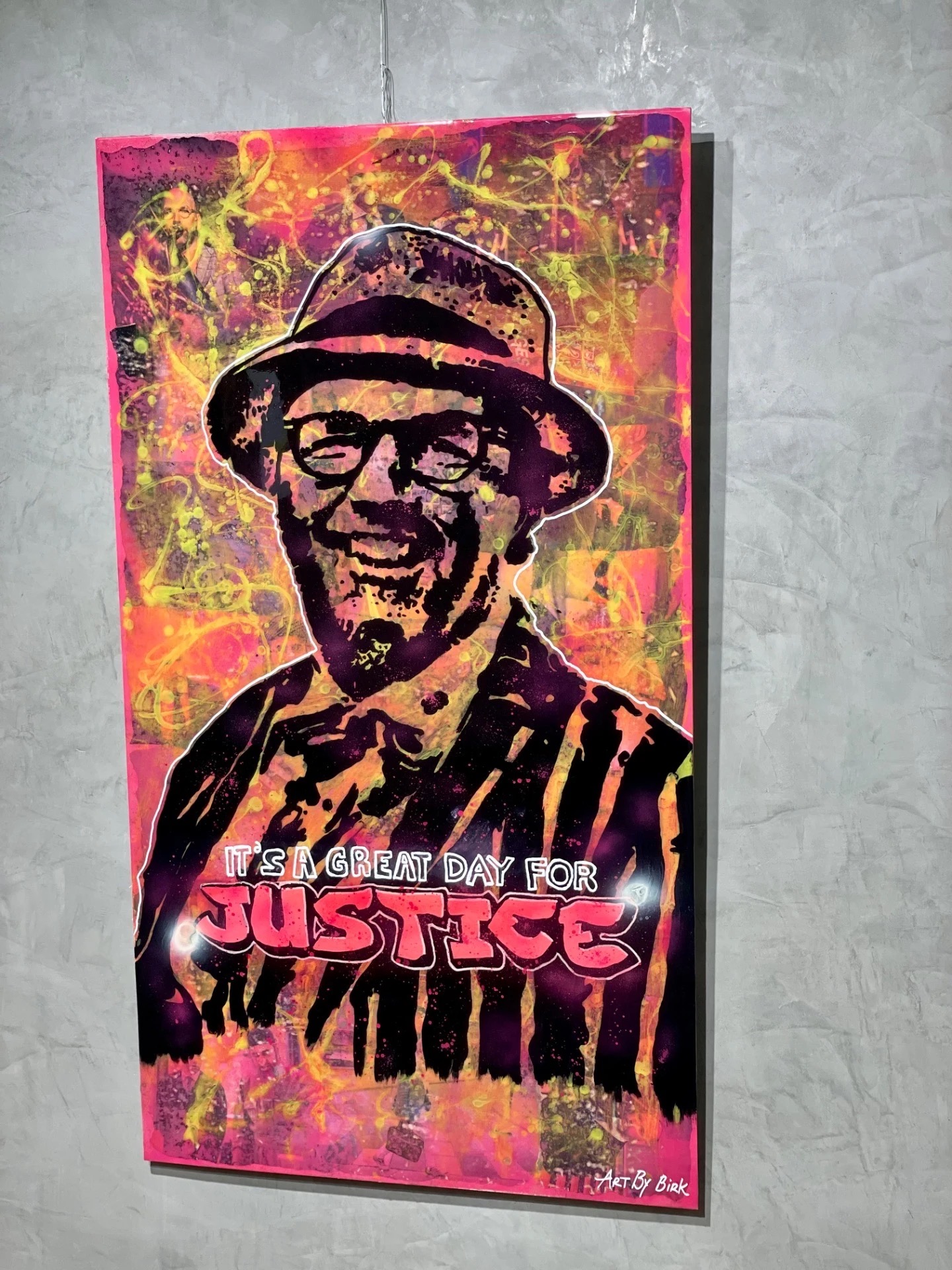 Epoxy‑portrett av Brynjar Meling i sterke Epoxy farger – Dette er 1/1 original kunst av Art by Birk