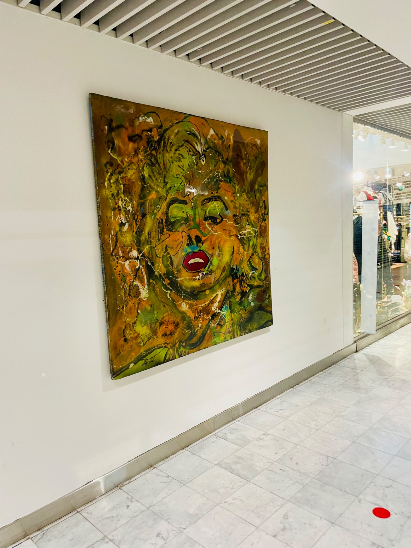 Marilyn Monroe pryder Kvadrat Kjøpesenter - Art By Birk